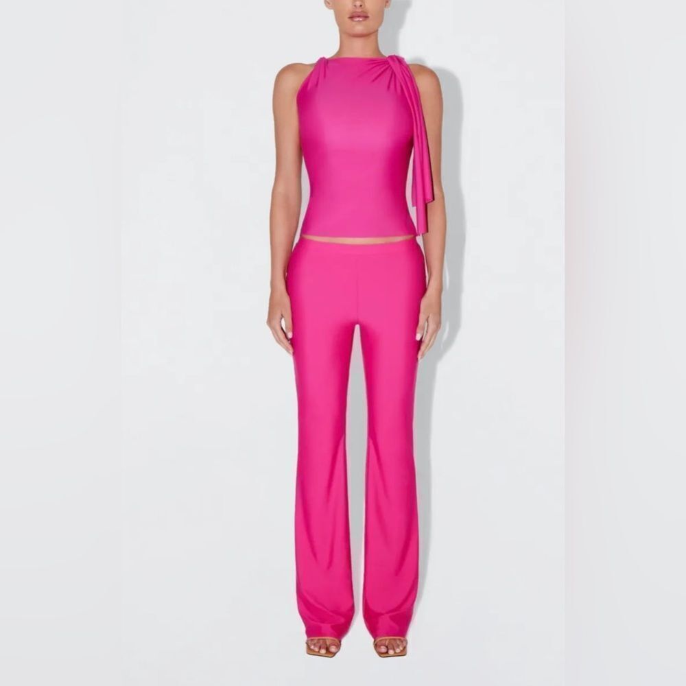 KHY by Kylie Jenner Pants Sleek Soft Stretch Low Rise Pink Fuchsia Sz XXS NWT